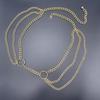 Personalized metal ring waist chain female punk multi-layer chain fringed body chain