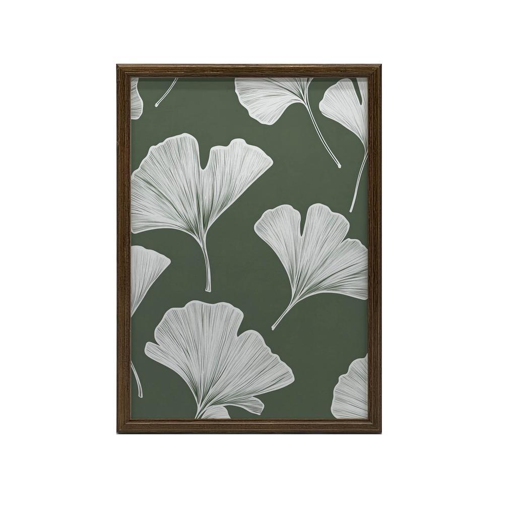 Minimalist Ginkgo Biloba Leaves Poster Minimalist Ginkgo Biloba Leaves Poster, 50X70 Cm, Black Aluminum Frame, 230 Gsm Matte Paper
