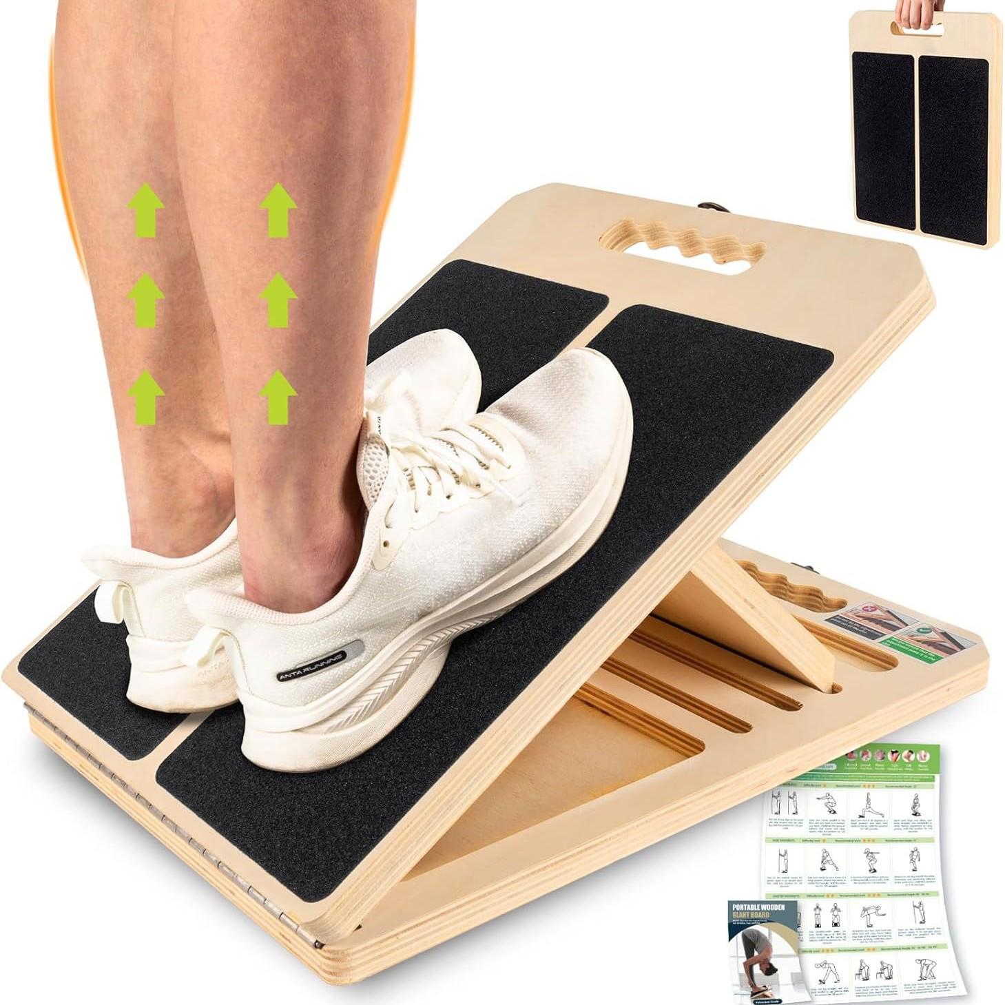 Adjustable Wooden Inclined Stretcher Board for Calf and Fitness Training