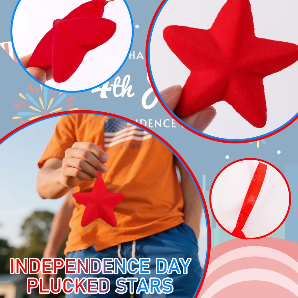 24 Vločkované hvězdy Dekorativní vlastenecké ozdoby Závěsné hvězdy na Den nezávislosti Den veteránů Domácí dekorace