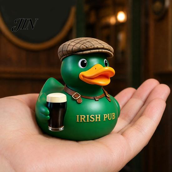 Military Enthusiast Collectible Duck Figurine, Patriotic Veteran Ornament for Car Dashboard, Resin Solemn Commemorative Independence Day Memorial