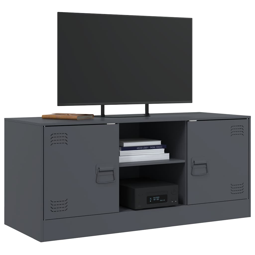 Vidaxl TV Cabinet, Anthracite, 99X39X44 Cm, Steel