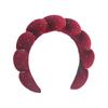 Solid Color Cloud Sponge Headband Washing Scrunchies Puffy Headband Washing Face Makeup Shower Skincare Hair Band