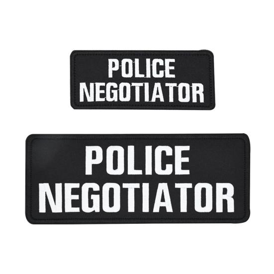 2Pcs Security Patch Durable Cloth Fabric Embroidered Letters Decor Patch for Uniform Vest Jacket Hat