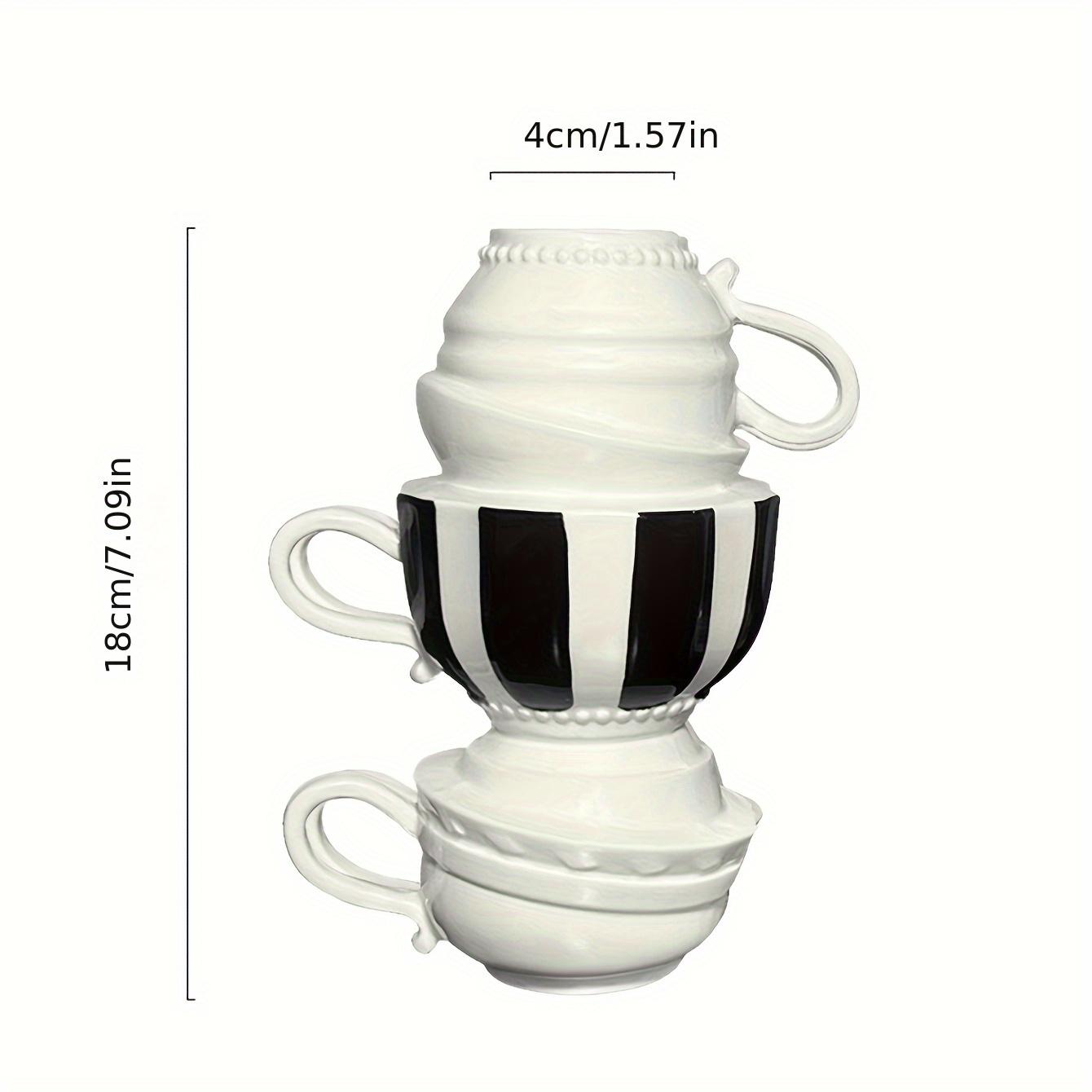 

1pc Creative Cup Stack Art Decorative Vase, Elegant Vase Decoration, Dry Flower Vase Ornament, Suitable for Home Decoration Ornament, Office