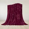 Burgundy Blooms Flannel Blanket Warm Soft Halloween Christmas Couch Warm Cozy Decorative Decor Gift for All Season