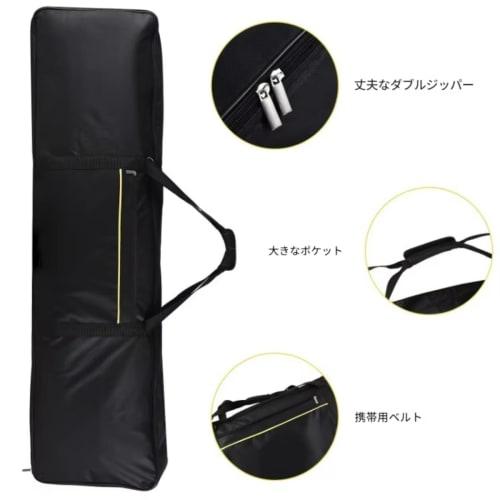 RYUBOF 61-Key Keyboard Case, Soft Case, 3-Way Backpack, Shoulder Strap, or Handbag, Waterproof Oxford Cloth, Shockproof, Large Capacity Pocket, Lightw