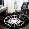 1PC Heart Symbol Chair Carpet for Office, Indoor Non-Slip Washable Carpet, Soft Comfortable Mat For Office Room Yy250930250