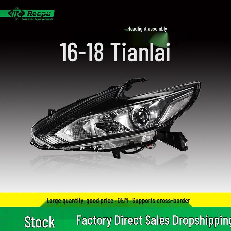 Compatible Headlight Assembly for 2016-2018 Nissan Altima/Teana - Low & High Trim Front Replacement
