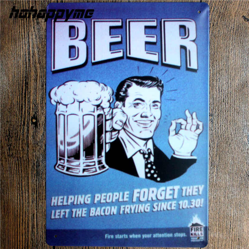 Vintage Tin Beer Signs Antique Decorative Metal Plaques Beer Carteles Vintage Metal Plaque Metal Vintage Pub 20*30cm