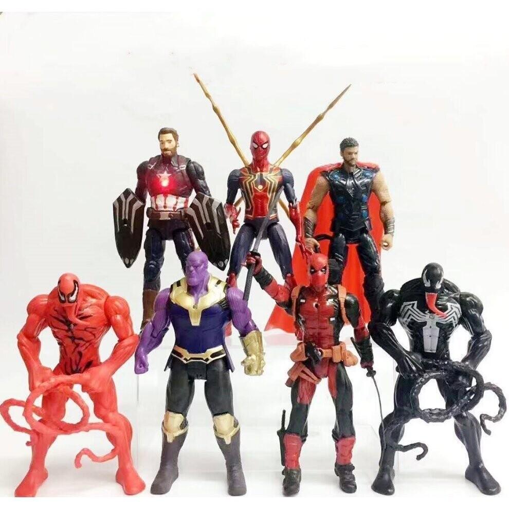 17cm Avengers Spider-man Action Figure With 7 Venom Carnage Slaughter Deadpool Articulated Joints