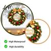 Reusable Window Ornament Christmas Wreath Stickers Retro Santa Claus PVC Decals Waterproof Decorative Creative Holiday Gifts Static Clings for Home