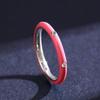 Modian 925 Sterling Silver 4-barevné smaltované prsteny pro ženy Muži Romantické páry prsteny Snubní prsteny Šperky