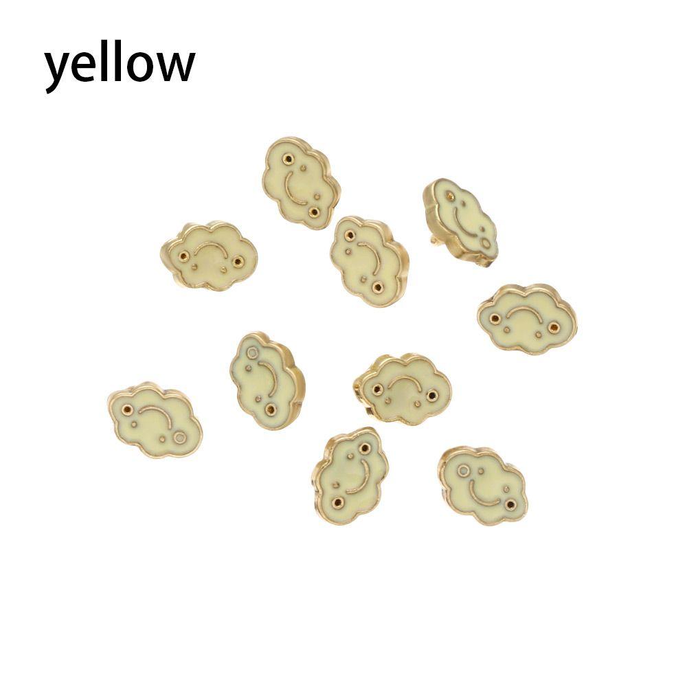 

Handmade Scrapbooking Garment Supplies Doll Buttons Sewing Doll Clothing Accessories Cloud Shape жовтий