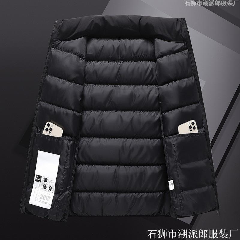 Vest autumn and winter new feather cotton vest jacket casual sports vest thickened warm jacket men's clothing