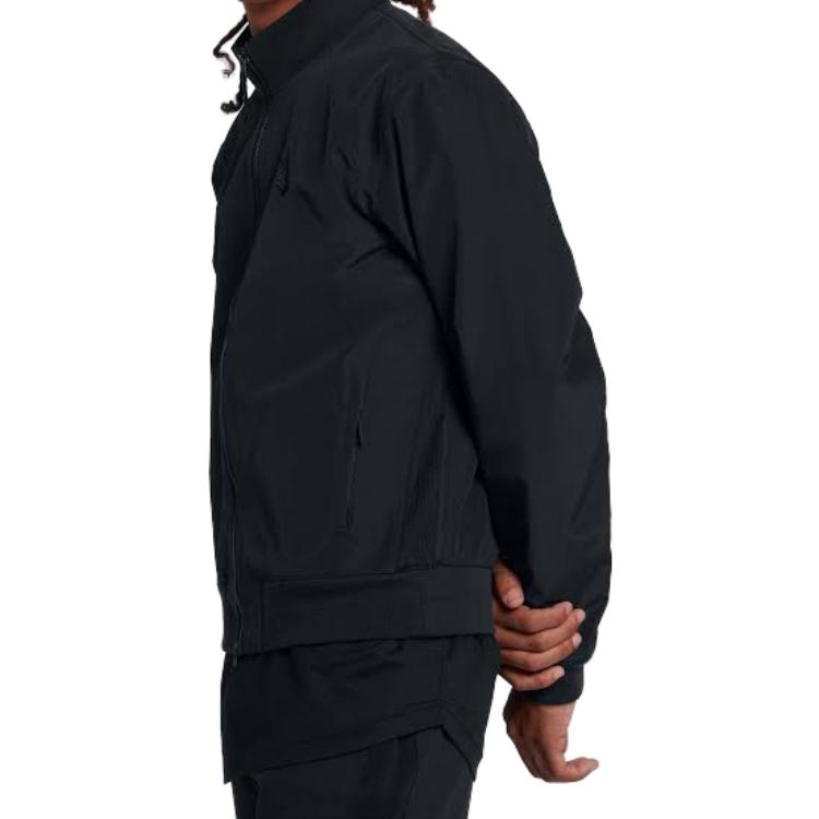 Nike X John Elliott Solid Color Stand Collar Zip Jacket Men jackets Black AA7077-010