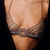 Luoyan Luxury Crystal Body Chain Harness Rhinestone Bra Lingerie Clubwear Women Body Jewelry Top Custom Design