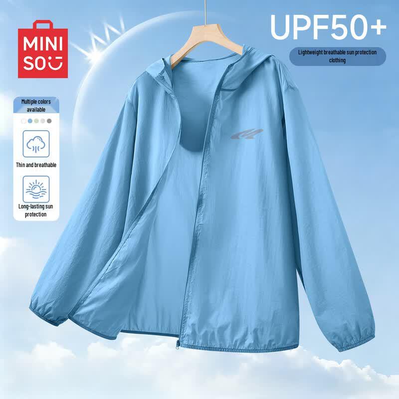 MINISO Men s Lightweight Loose Fit Hooded Sun Protection Jacket 4XL