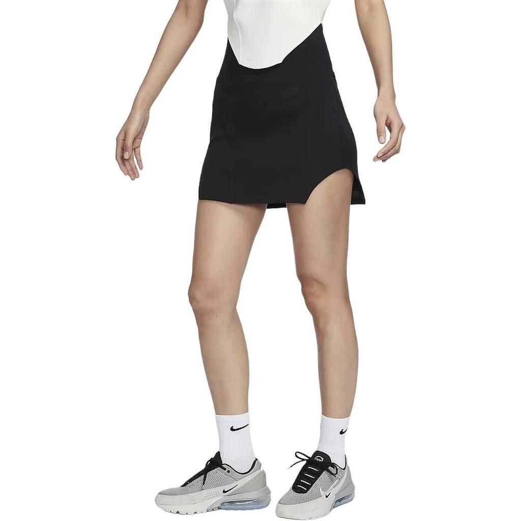 Nike Sportswear Tech Fleece Casual Short Skirts Women's Black/Black FQ1853-010