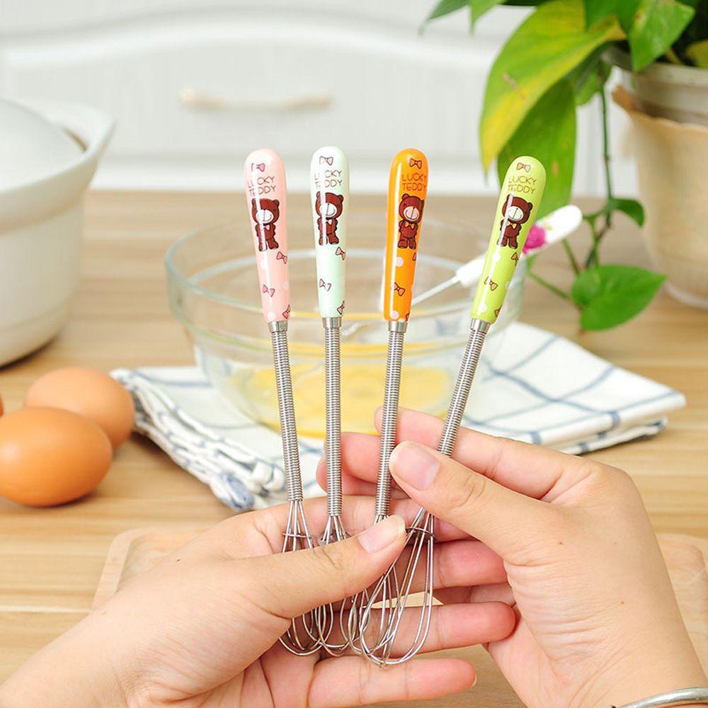 Rotary Baking Tools Kitchen Accessories Cook Cartoon Egg Beater Stirring Whisk Blender Egg Mixer