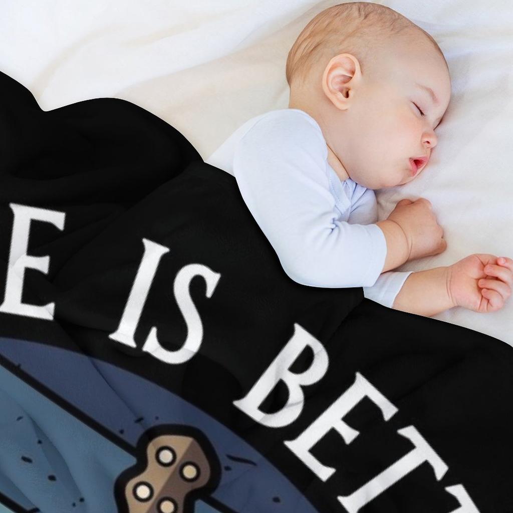 Život je lepší s bluegrassem (Bendžo) Deka na pohovku Velká plyšová deka Turistické deky