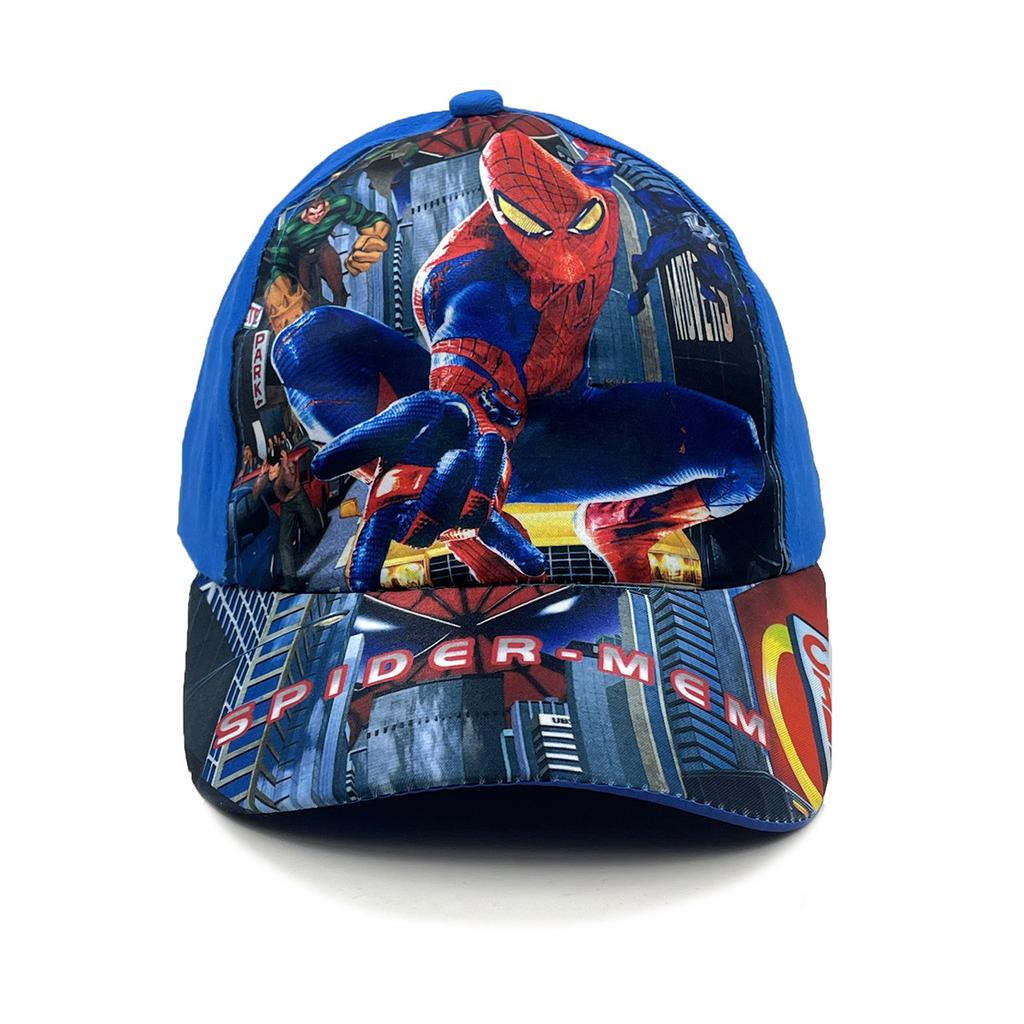 New Spider Cartoon Peripheral Printing Children's Baseball Cap Wide Brim Spring and Summer Cartoon Sun Hat