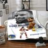 Curry Action Poster Customize Text Blanket Cozy Personalized Blanket Soft & Cozy Suitable for Picnics Nap Chair Sofa for All Occasions