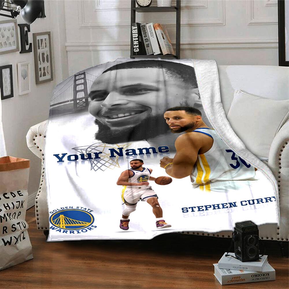 Curry Action Poster Customize Text Blanket Cozy Personalized Blanket Soft & Cozy Suitable for Picnics Nap Chair Sofa for All Occasions