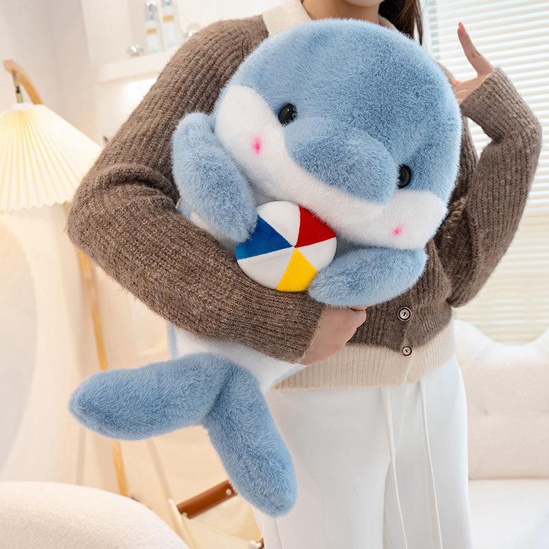 Hugging Ball Dolphin & Walrus Plush Toy - Cute Zoo Cushion for Kids