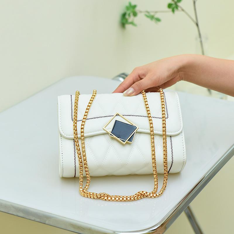 2024 Summer New Niche High-End Single-Shoulder Underarm Bag, Fashionable Versatile Diamond Pattern Chain Bag, Crossbody Small Square Bag