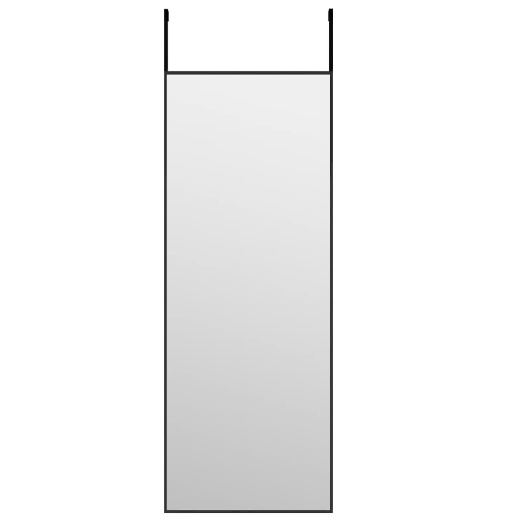VidaXL Miroir de porte Noir 30x80 cm Verre et aluminium 327404