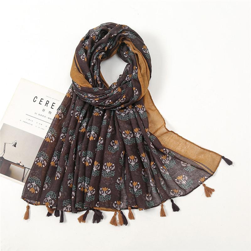 Soft Thin Scarf Viscose Women Bohemian Design Print Shawls Wrap Female Geometric Blanket Long Bufandas Muslim Stole  Fashion