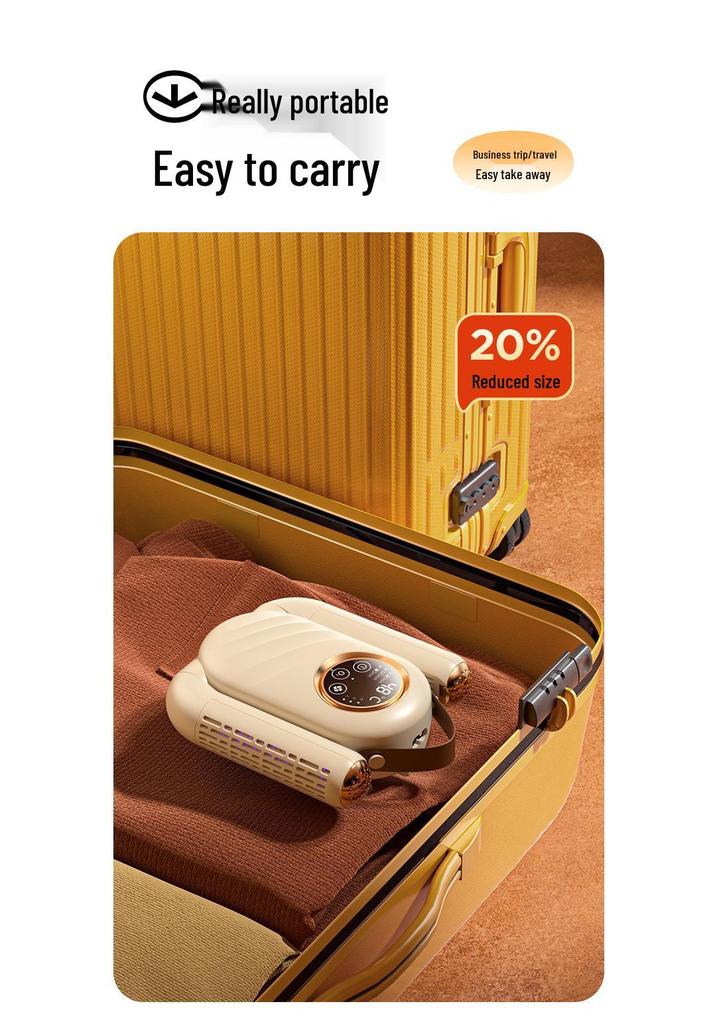 Portable Foldable Shoe Dryer with Timer - Deodorizing and Compact Shoe Warmer