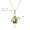 Womens Light Luxury Rainbow Drip Oil Airplane Travel Pendant Clavicle Necklace