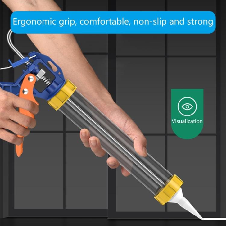 Drip Frees Caulk Guns with Ergonomic Steel Handle,Manual Glass Glues Applicator Universal Pressing Glues Guns
