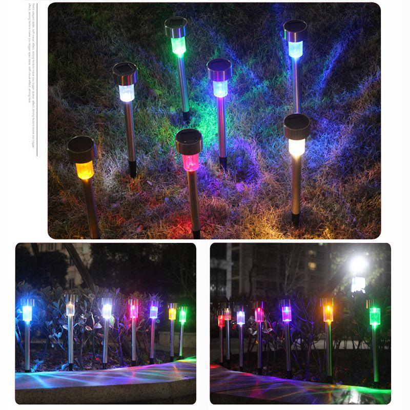 Solar Light Outdoor Garden Yard Led Light Landscape Path Lights Steel Stainless