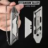 TC4 Titanium Utility Knife Replaceable SK5 Blade Simple Portable Crowbar Gadget Outdoor Camping Hunting Paper Cutter EDC Tool