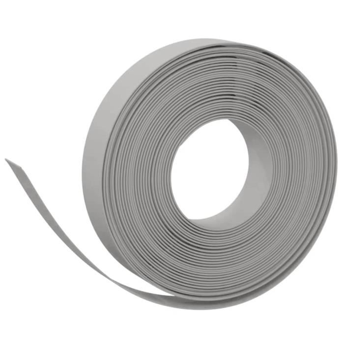 VidaXL Bordures de jardin 5 pcs gris 10 m 10 cm polyéthylène 3155431