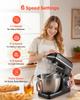 VEVOR Stand Mixer, 8.3QT Dough Mixer, 1400W 6+P Speeds Tilt-head Food Mixer with Stainless Steel Bowl, Dough Hook, Wire Whip, Flat Beater, Scraper