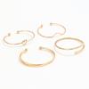 INS Fashionable and simple knotted design V Open-ended bracelet Versatile Stackable Adjustable Open Bracelet Set for Women
