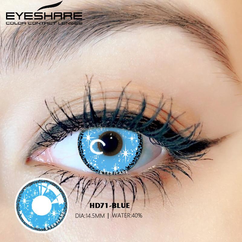 Eyeshare Cosplay Purple Color Contact Lenses for Eye Blue Colorcon Lense Anime Coser Lenses Eye Makeup Pupilentes