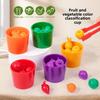 Recognition Wooden Color Fruit Vegetable Sorting Cup Educational Children Toy