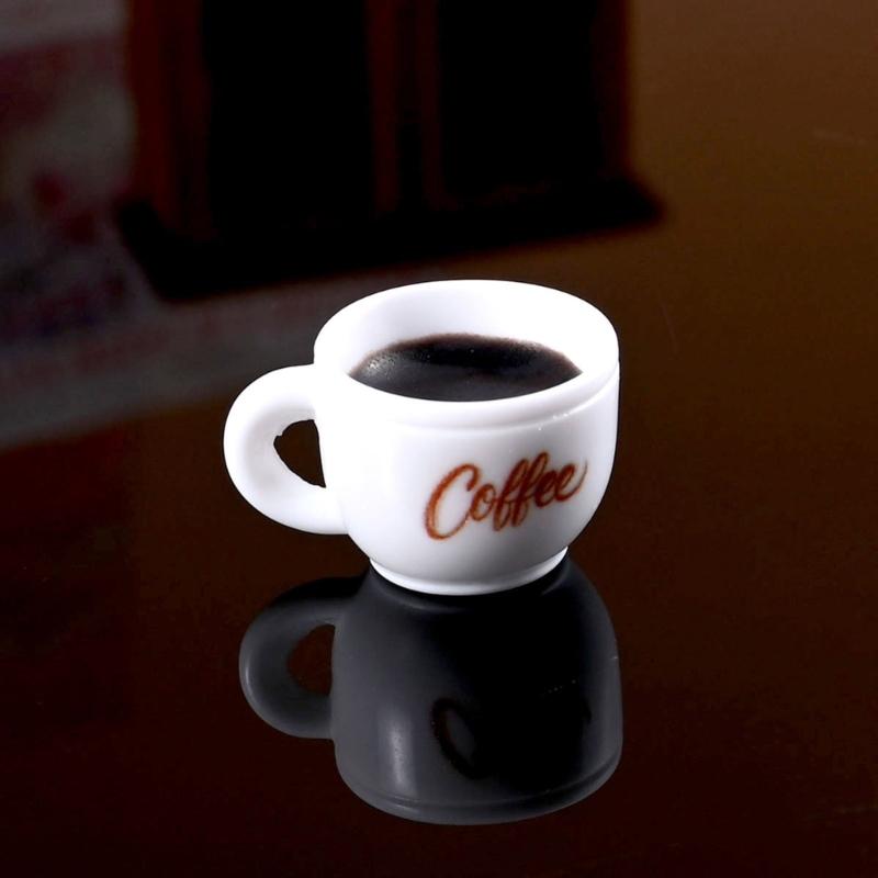 Elegant Resin Coffee Cup Set French Style Dollhouses Decors For Realistic Afternoon Coffee Cup Scene 36 Pieces