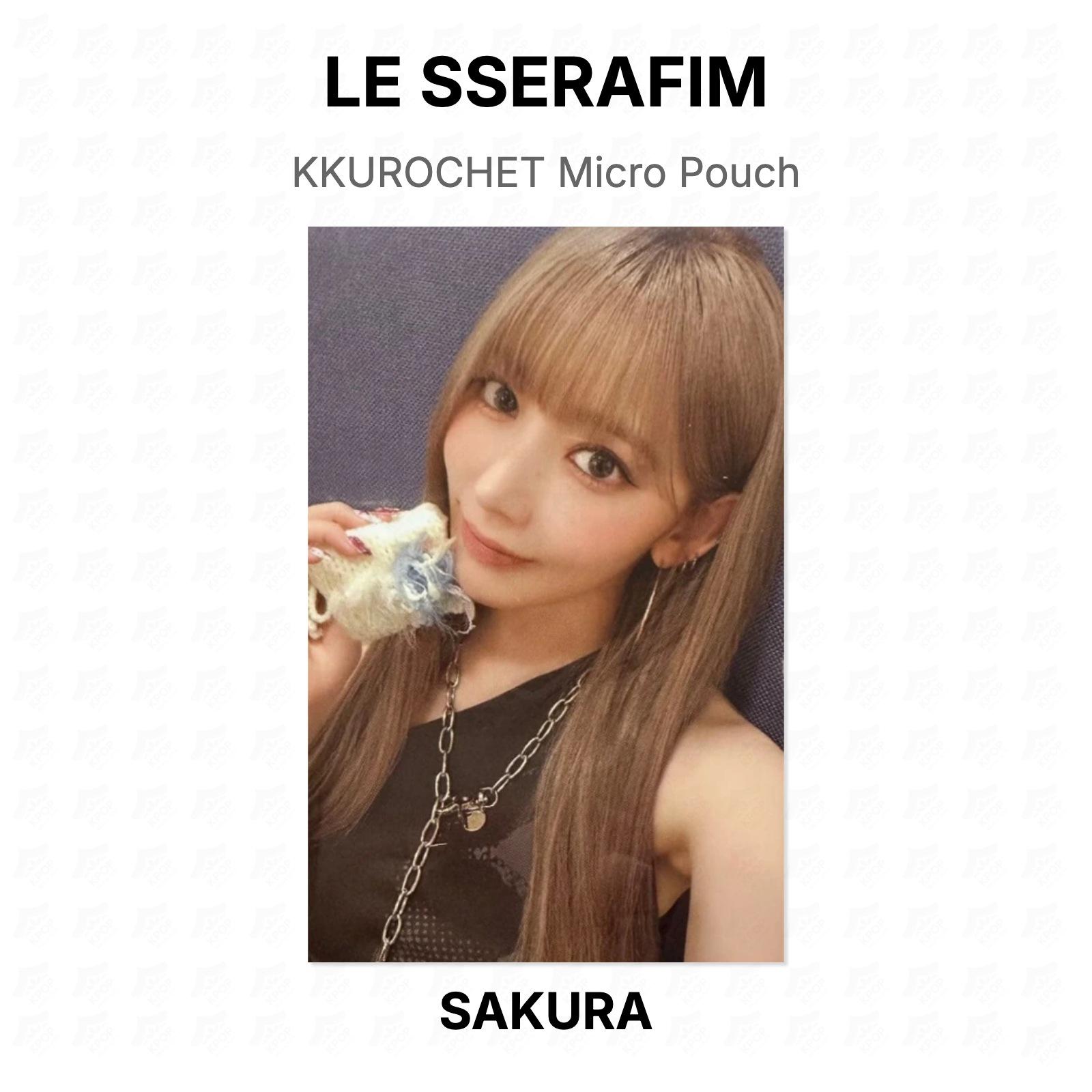 LE SSERAFIM SAKURA KKUROCHET Micro Pouch Official Photocard SAKURA