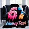 1PC Custom Name "Sweet 67th Celebration" Flannel Blanket Versatile,all-season Throw Suitable for the Living Room,bedroom,camping,travel,and Gift