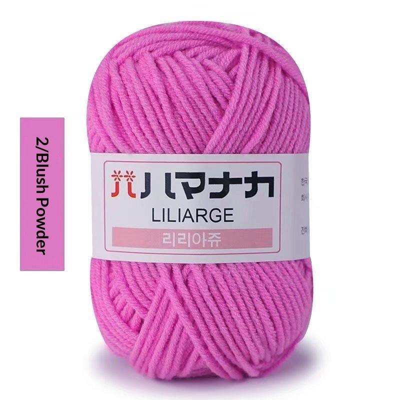 4Pcs Diy Baby Milk Sweet Soft Cotton Knitting Wool Yarn Thick Fiber Velvet Yarn Hand Knitting Wool Crochet Yarn For Diy Sweater