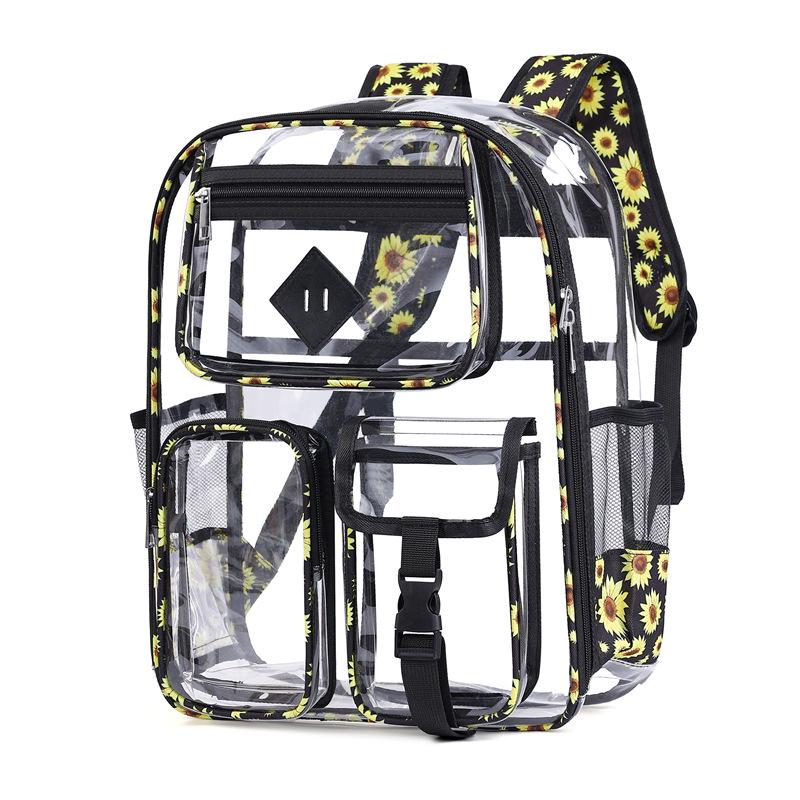 Large Capacity Transparent PVC Backpack for Students