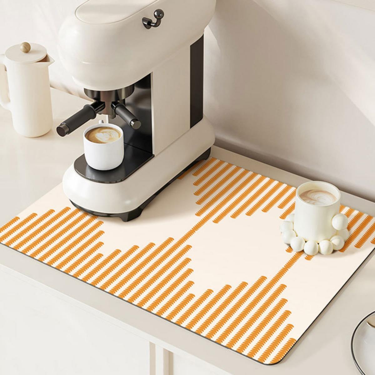 Супервпитывающий Противоскользящий Геометрический Узор Резиновый Диатомитовый Коврик для Сушки - Прочный Быстросохнущий Коврик для Столешницы Кухни и Ванной 50 60cm 1400₽