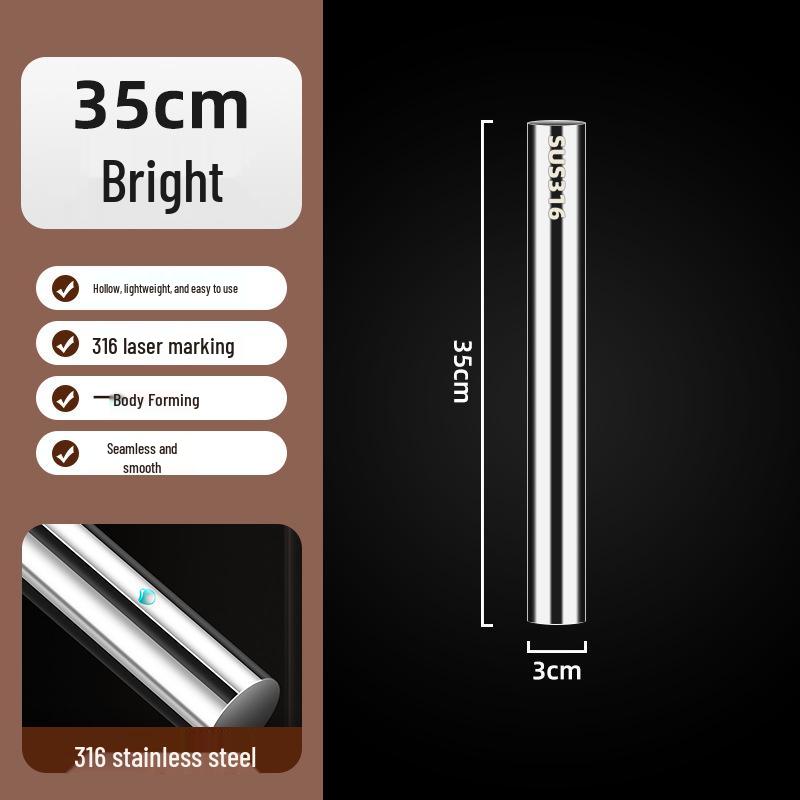 316 Stainless Steel Food Grade Rolling Pin - Household Baking Tool