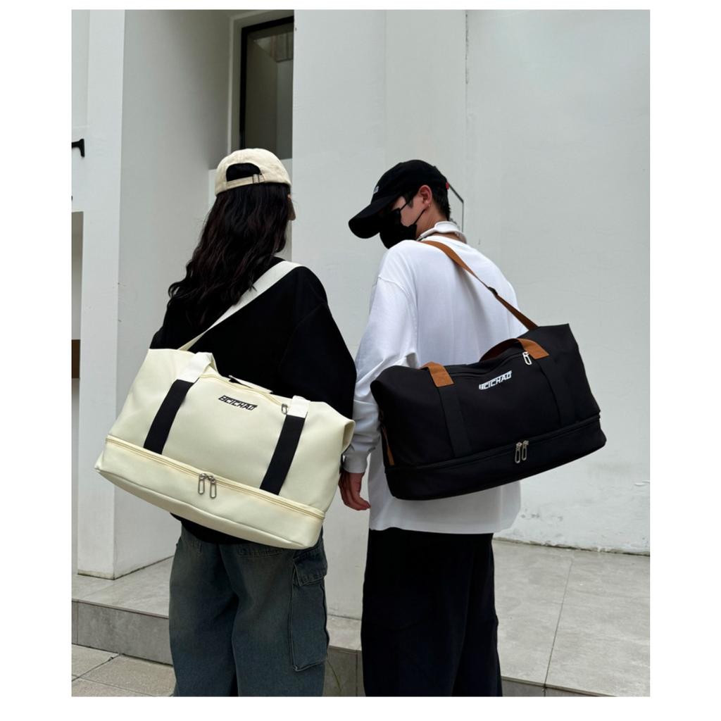 Large Capacity Lightweight Portable Travel Bag with Dry and Wet Separation, Short Distance Luggage Bag, Men's and Women's Sports Yoga Fitness Bag